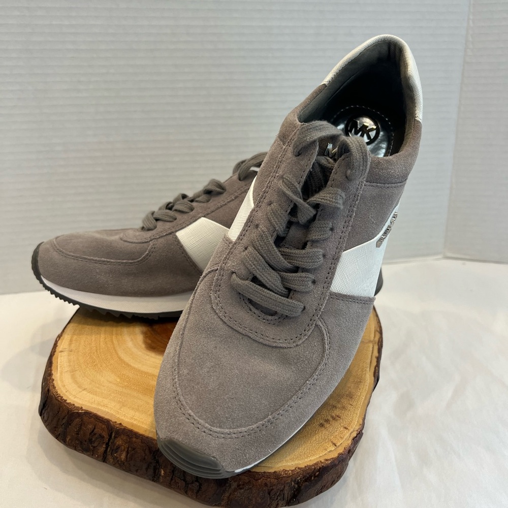 Michael Kors Allie Trainer Steel Grey sneakers.